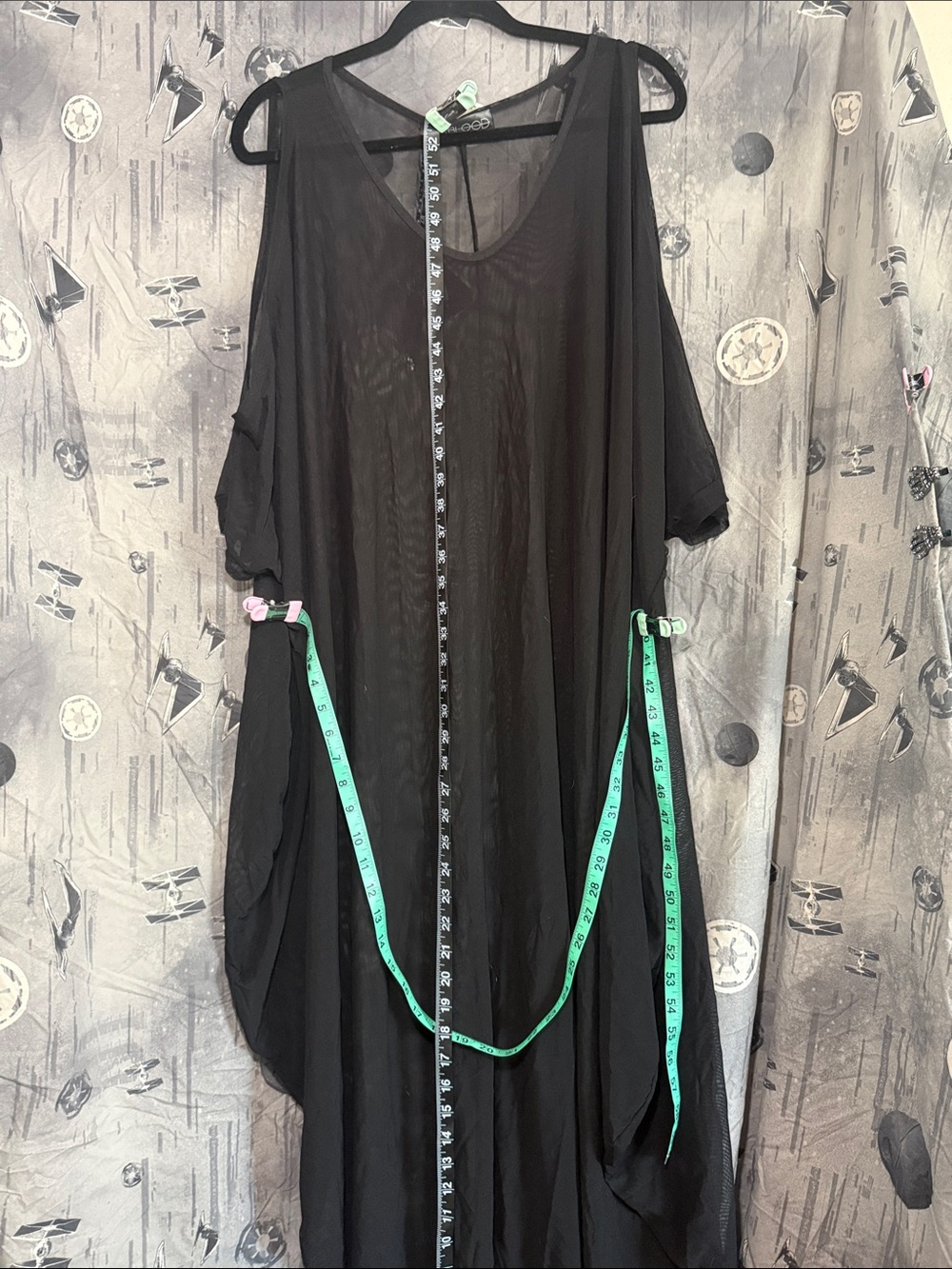 NWOT FOXBLOOD SHADOW MESH CAFTAN OS - Picture 7 of 9